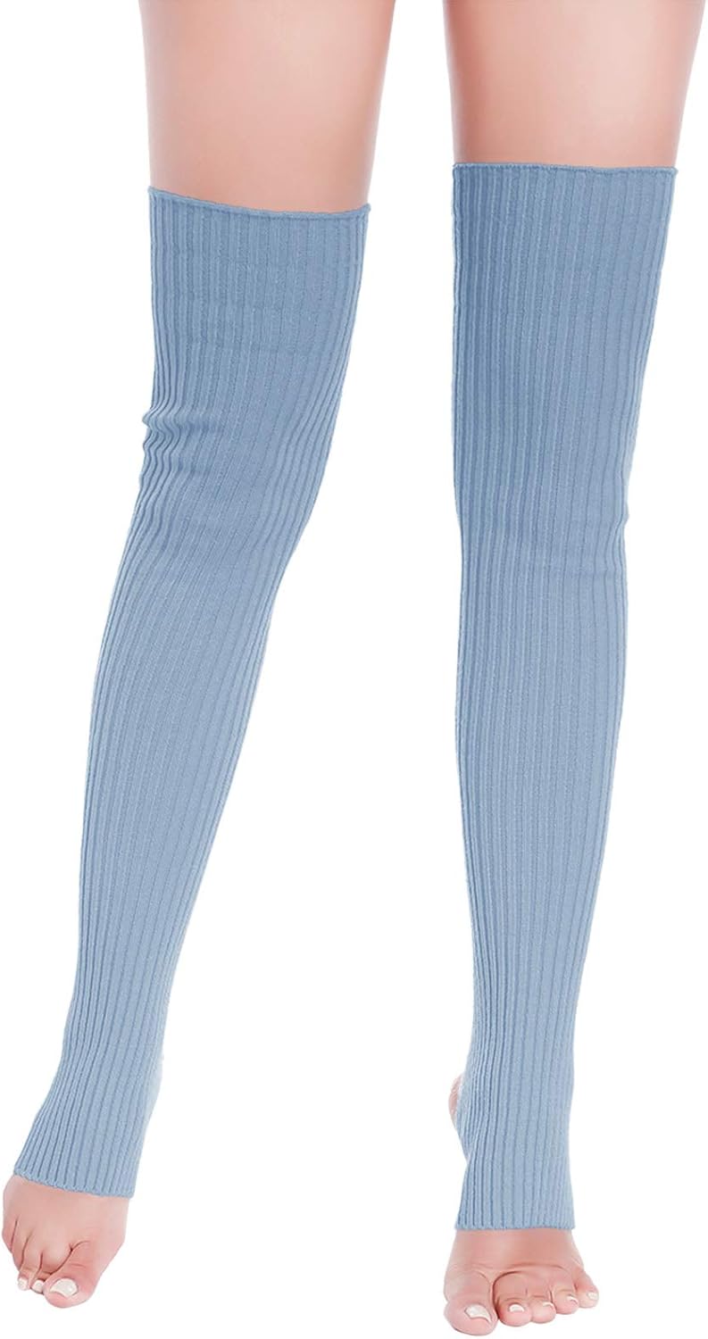 v28 Long Leg Warmer, Women’s Men 80s Party Ribbed Knit Dance Sports - Image 2